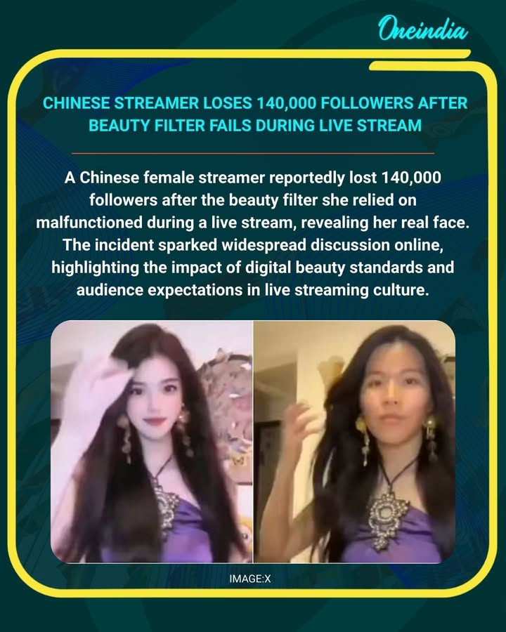 Beauty Filter Fail Costs Chinese Streamer 140,000 Followers