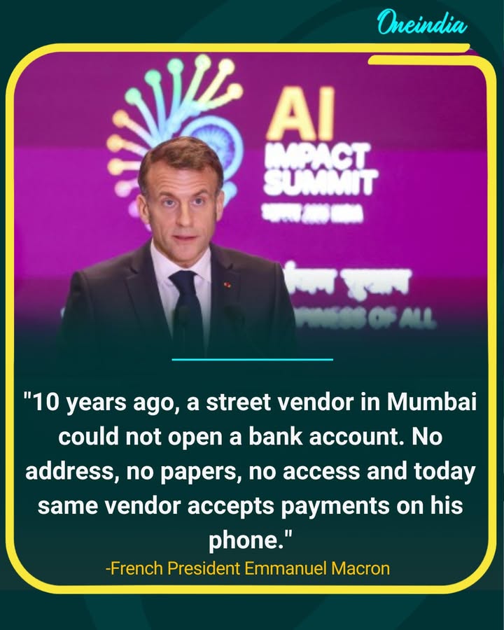 Macron Highlights India’s Digital Leap: From No Bank Account to Phone Payments