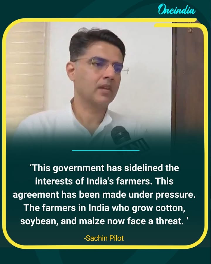 Sachin Pilot: Govt Has Sidelined Farmers’ Interests Under Pressure