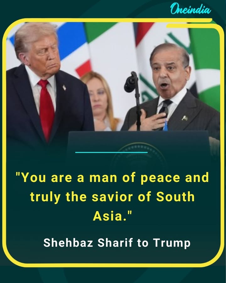 Shehbaz Sharif praises Donald Trump, calling him a man of peace and a “savior of South Asia” in a bold diplomatic statement.