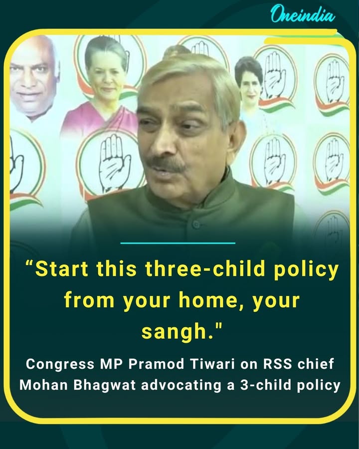 Practice before preaching — Congress takes a dig at RSS over 3-child policy