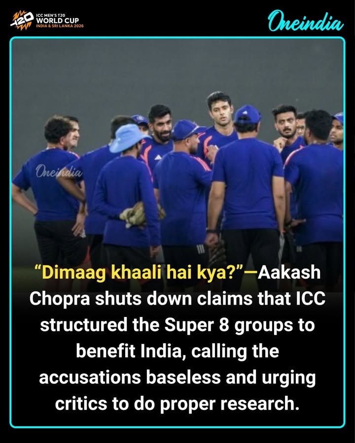 Allegations of ICC favouring India in the T20 World Cup Super 8 draw sparked a sharp response, with Aakash Chopra calling critics out and saying such claims make no sense