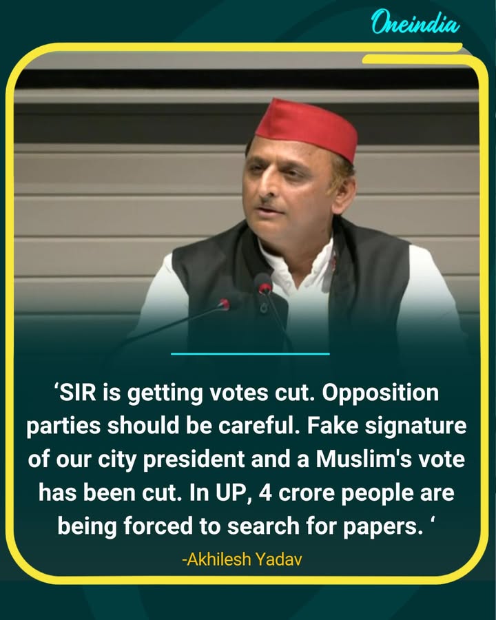 Akhilesh Yadav Alleges Voter List Irregularities, Warns Opposition to Stay Alert