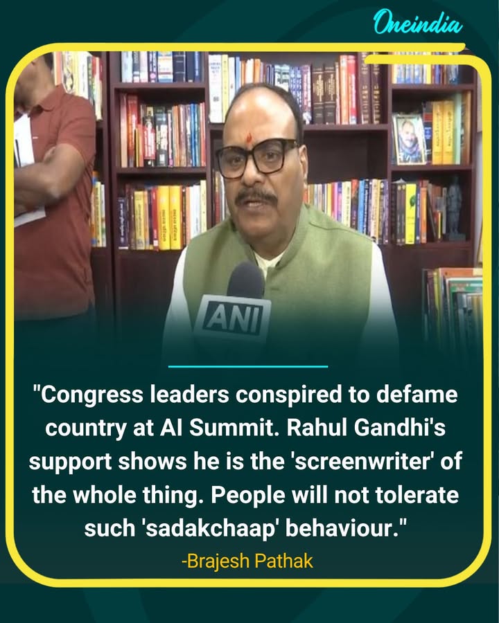 Brajesh Pathak Slams Congress Over Alleged Defamation at AI Summit