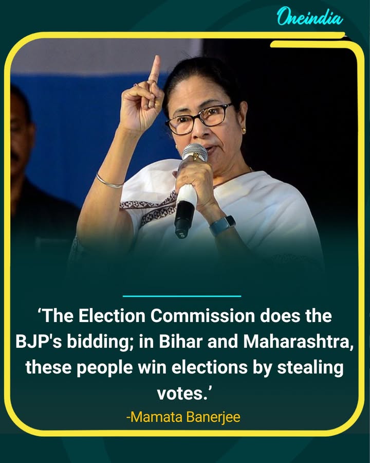 “EC Works at BJP’s Bidding, Votes ‘Stolen’ in Bihar & Maharashtra”: Mamata Banerjee