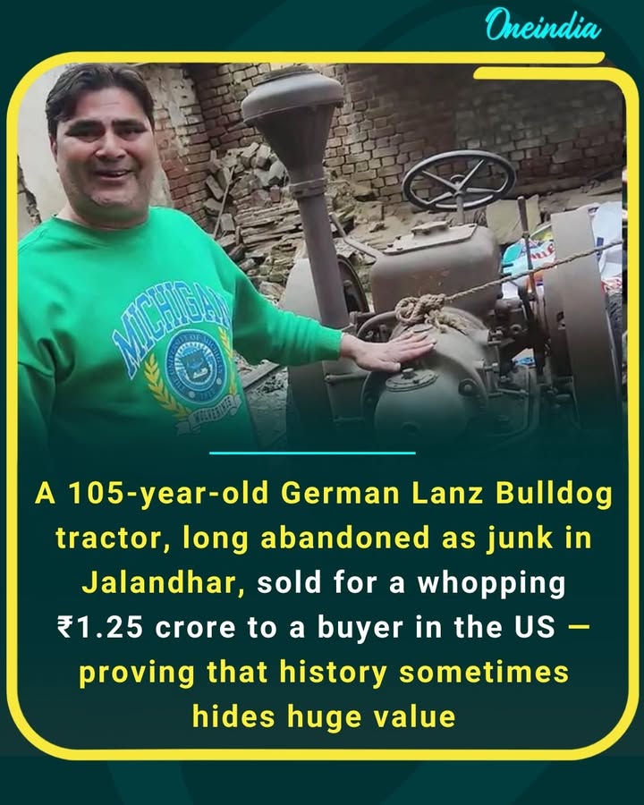 Once discarded as scrap, now worth ₹1.25 crore!
A 105-year-old German tractor found in Jalandhar turns into a global treasure, proving that true classics never lose their value