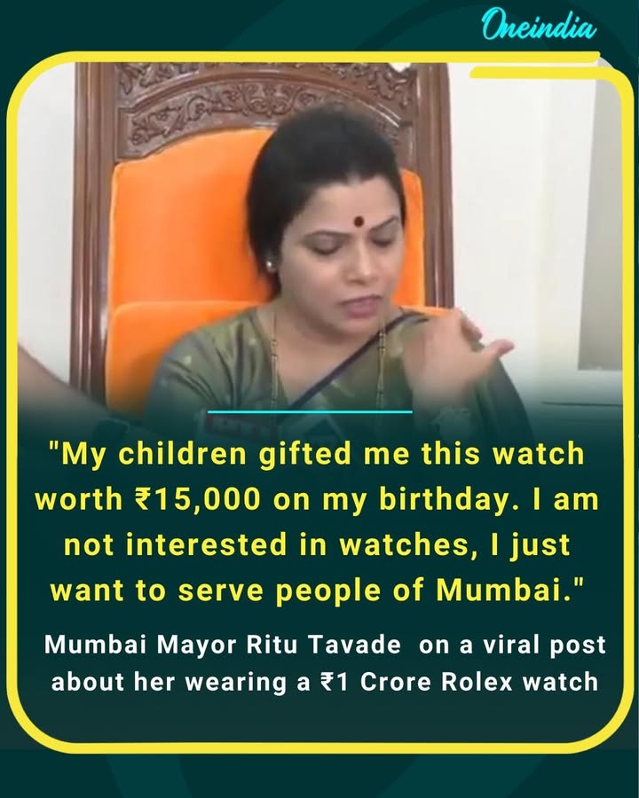 Ritu Tavade sets the record straight: “It’s not about watches, it’s about serving Mumbai