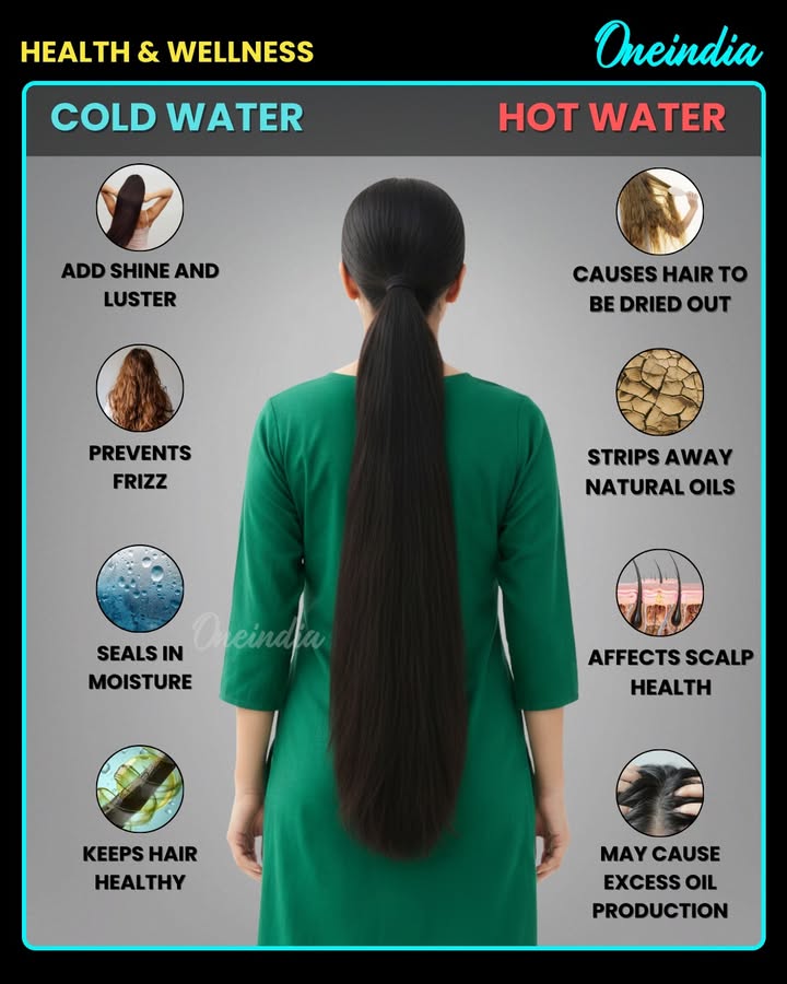 Hot water: comforting, but harsh on hair.
Cold water: sealed moisture, shine, less frizz.
Choose smart — lukewarm wash, cold finish.
Healthy hair starts in the shower ✨
