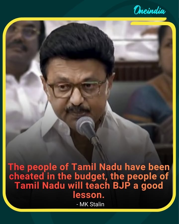 “Tamil Nadu Cheated in the Budget,” MK Stalin Slams BJP.