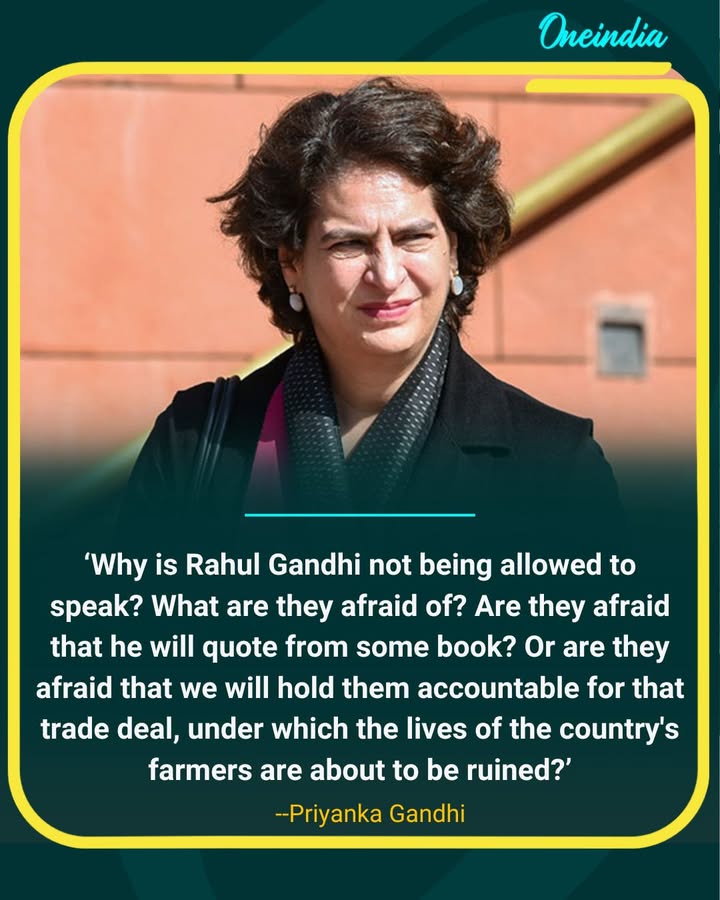 “Why Is Rahul Gandhi Not Being Allowed to Speak?”: Priyanka Gandhi