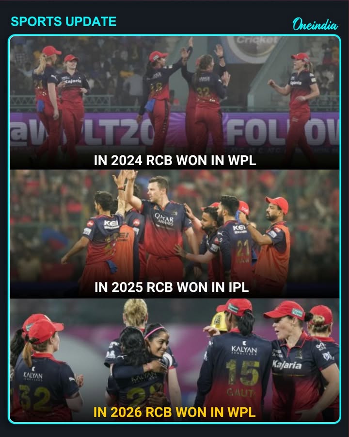 “RCB Complete the Hat-Trick: 2024 WPL, 2025 IPL, 2026 WPL Champions!”