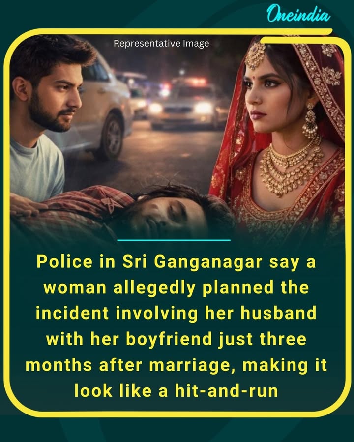 What was first reported as a road accident in Sri Ganganagar later raised suspicions, as investigators found it was allegedly planned just months after the couple’s wedding.