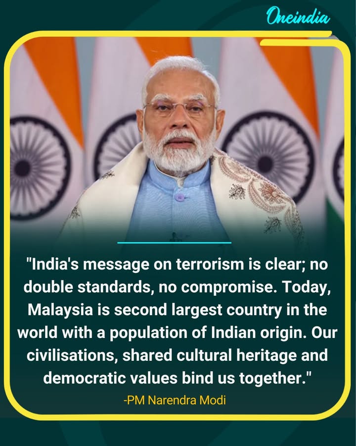 PM Modi: No compromise, no double standards on terrorism.