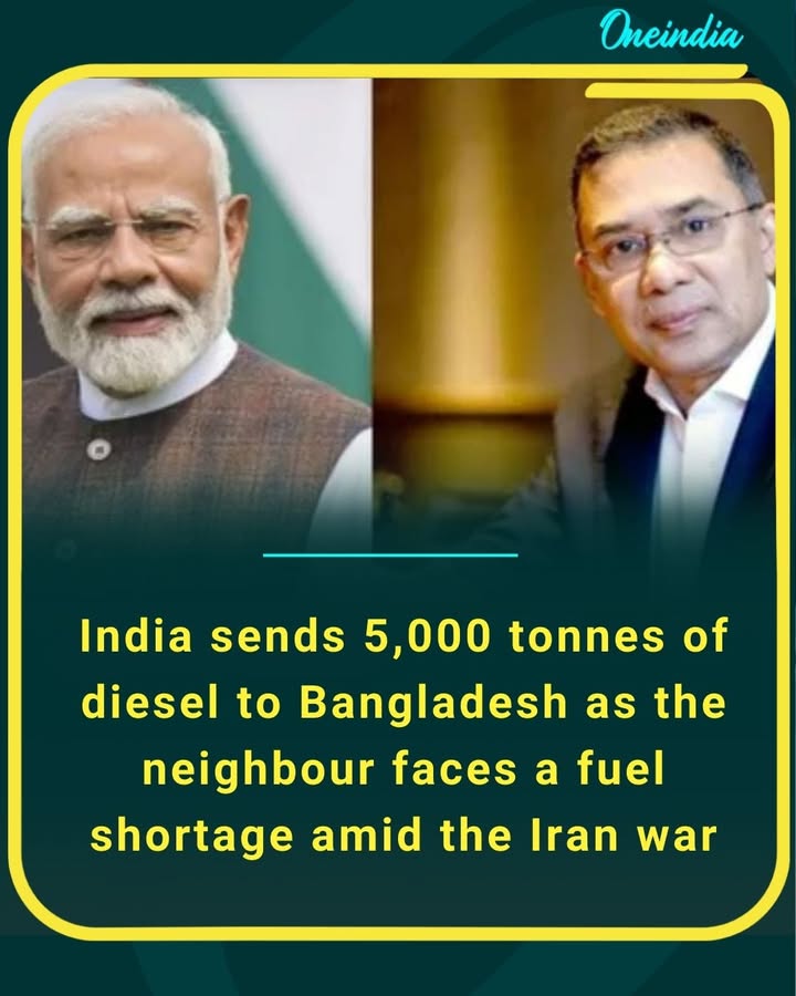 India sends 5,000 tonnes of diesel to Bangladesh amid fuel shortage.