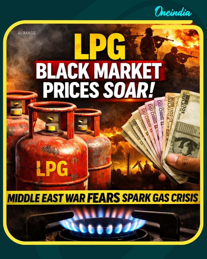 Black market prices of LPG cylinders have reportedly surged in parts of India amid fears that escalating tensions in the Middle East could disrupt global energy supplies. Concerns over potential shortages have led to panic buying and illegal resale of cooking gas cylinders at inflated rates in some areas.