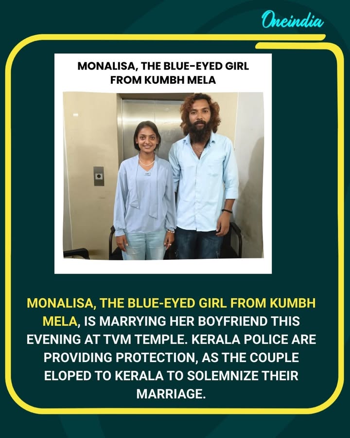 Monalisa, Blue-Eyed Girl from Kumbh Mela, Set to Marry Boyfriend at TVM Temple