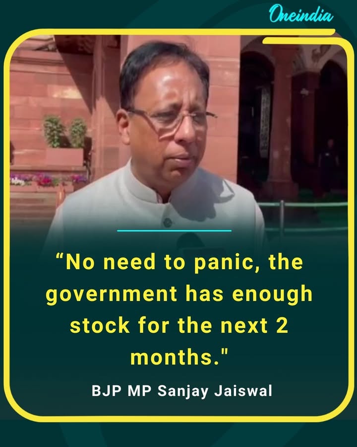 “Stay calm, the government has sufficient LPG stock for the next two months,” says BJP MP Sanjay Jaiswal. The government assures citizens that there is no immediate need to panic amid shortage concerns.
