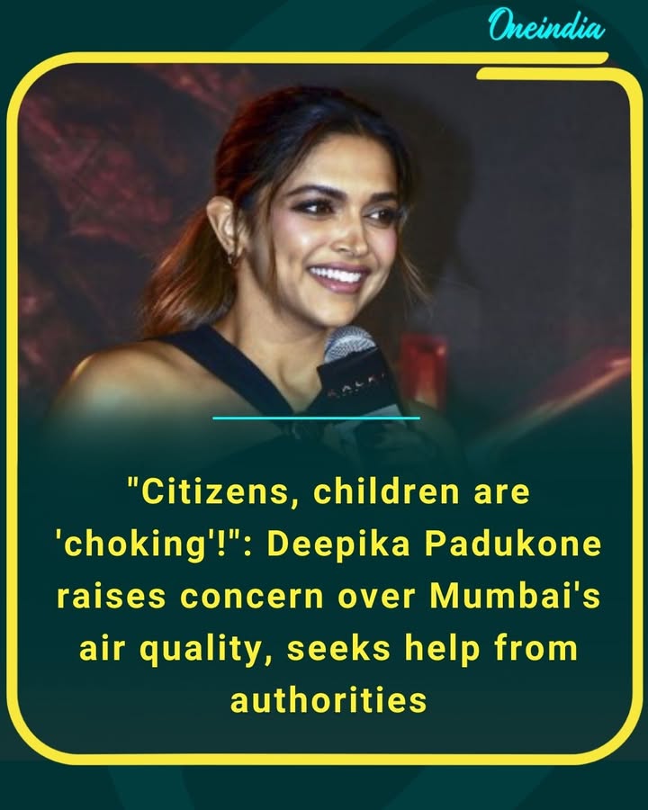 Deepika Padukone flags Mumbai’s severe air pollution, says children are “choking” and urges authorities to step in urgently.