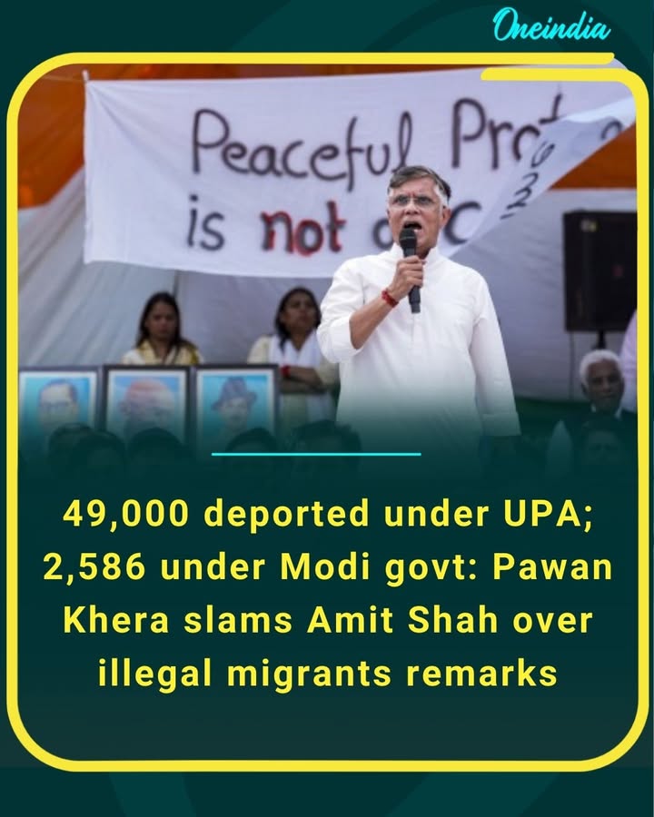 Pawan Khera criticises Amit Shah over remarks on illegal migrants, claiming 49,000 were deported during United Progressive Alliance rule compared to 2,586 under the Narendra Modi government.
