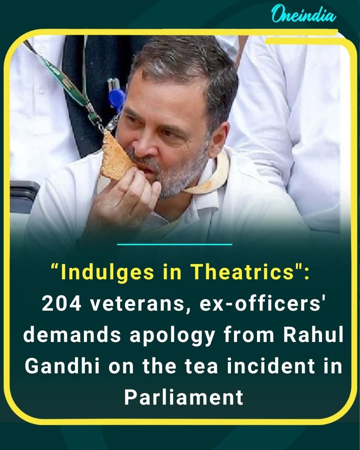204 Veterans Slam Rahul Gandhi, Seek Apology Over Parliament Tea Controversy