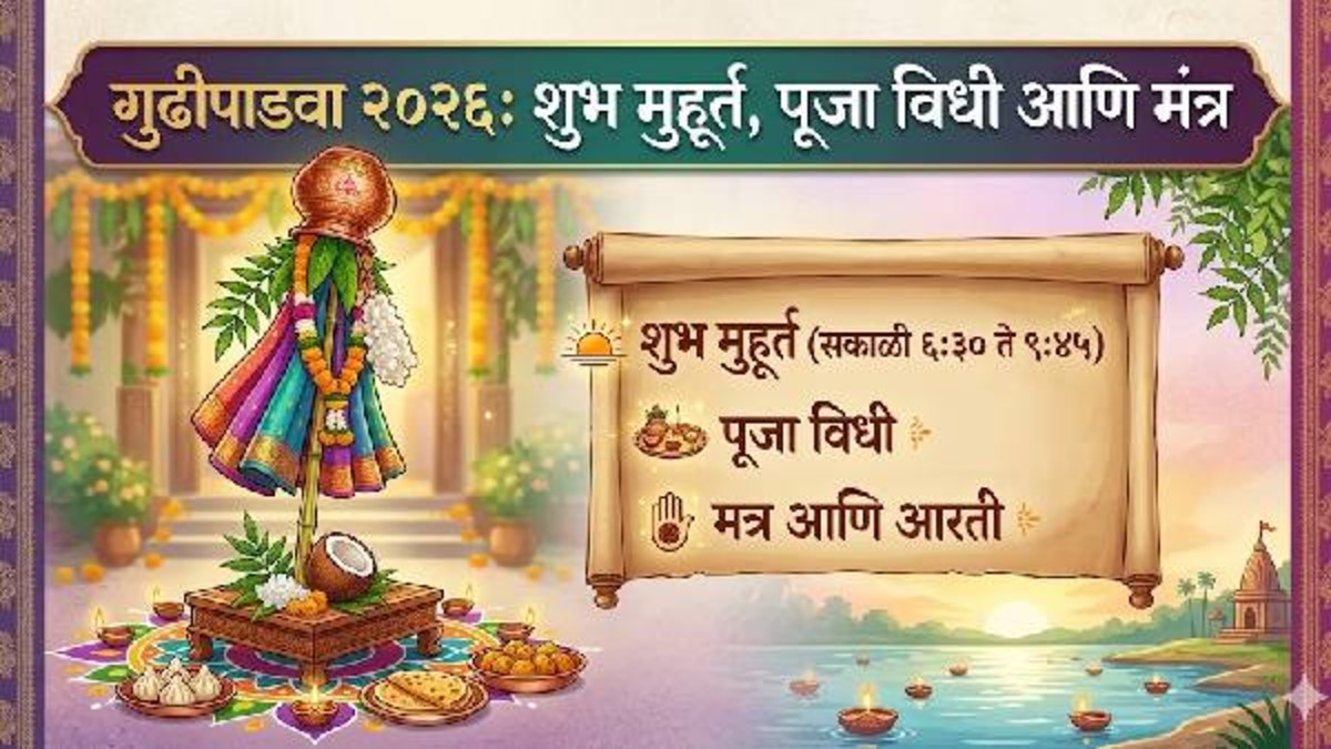 गुढी कशी उभारावी? वाचा शास्त्रोक्त पूजा-विधी, शुभ मुहूर्त, मंत्र आणि आरती; करा नववर्षाचे स्वागत