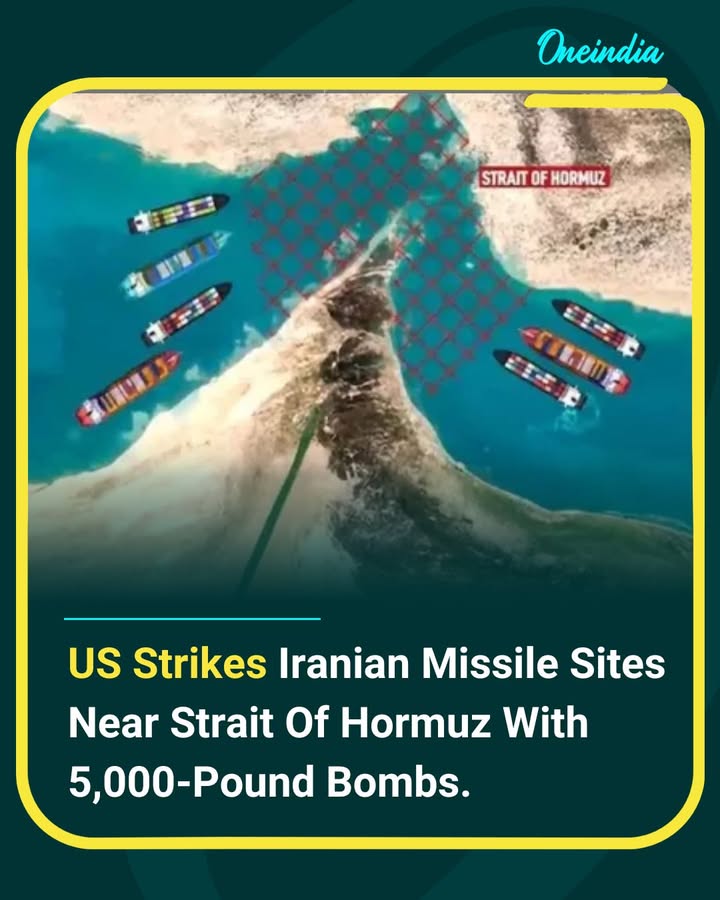 The United States launched powerful airstrikes on Iranian missile sites near the Strait of Hormuz, using 5,000-pound bunker-buster bombs to neutralize threats to global shipping. The move comes amid rising tensions in the region, with Washington aiming to secure one of the world’s most critical oil transit routes.