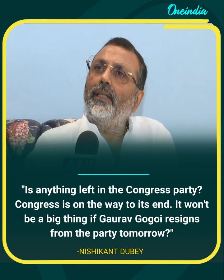 Nishikant Dubey Says Indian National Congress “On the Way to Its End”