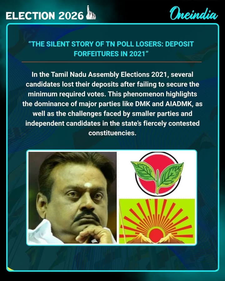 “Tamil Nadu Assembly Elections 2021: Who Failed to Cross the Vote Threshold?”