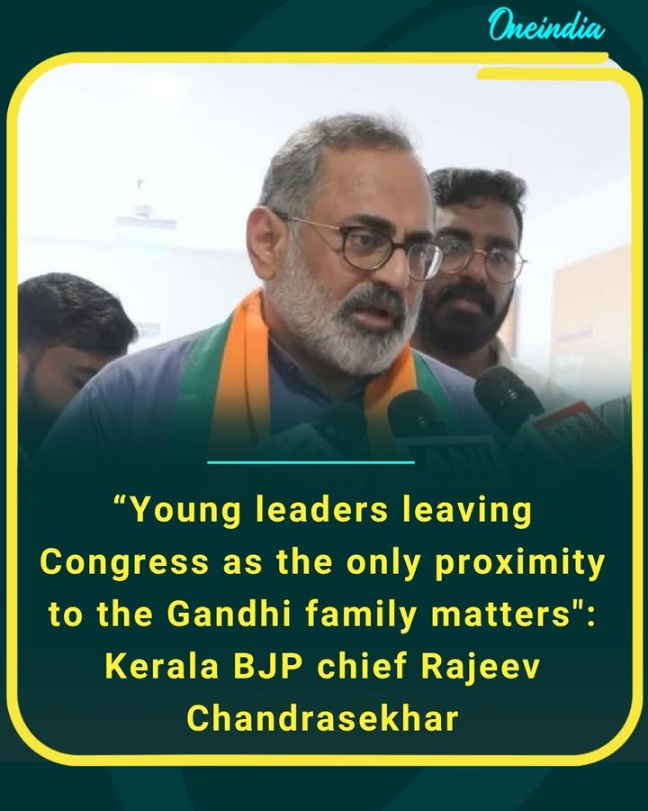 Rajeev Chandrasekhar slams Indian National Congress, says young leaders are leaving as only proximity to the Gandhi family matters.