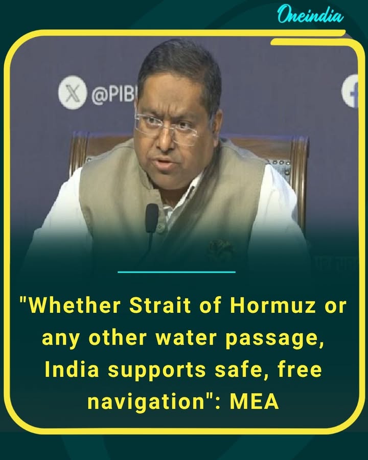 India stands firm on global maritime freedom — from the Strait of Hormuz to every international waterway, safe and free navigation remains a priority.
