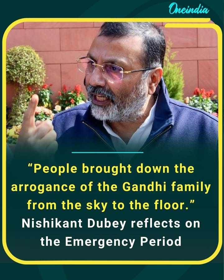 People power crushed arrogance—Nishikant Dubey takes a sharp dig at the Gandhi family while recalling the Emergency era.