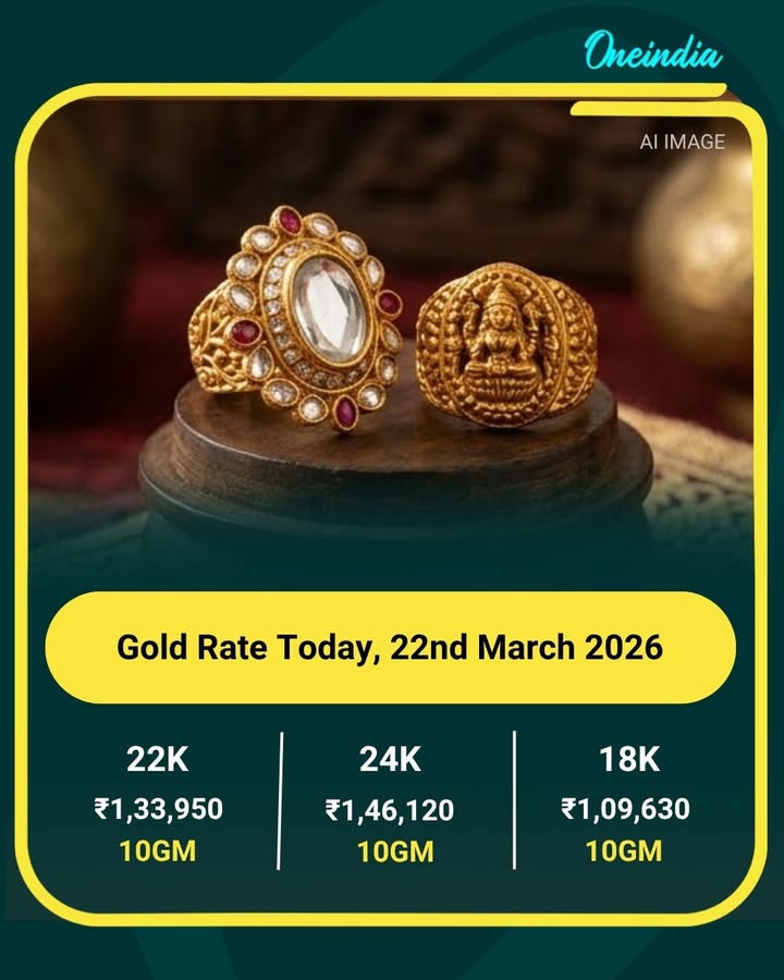 Gold Rate Today, 22nd March 2026