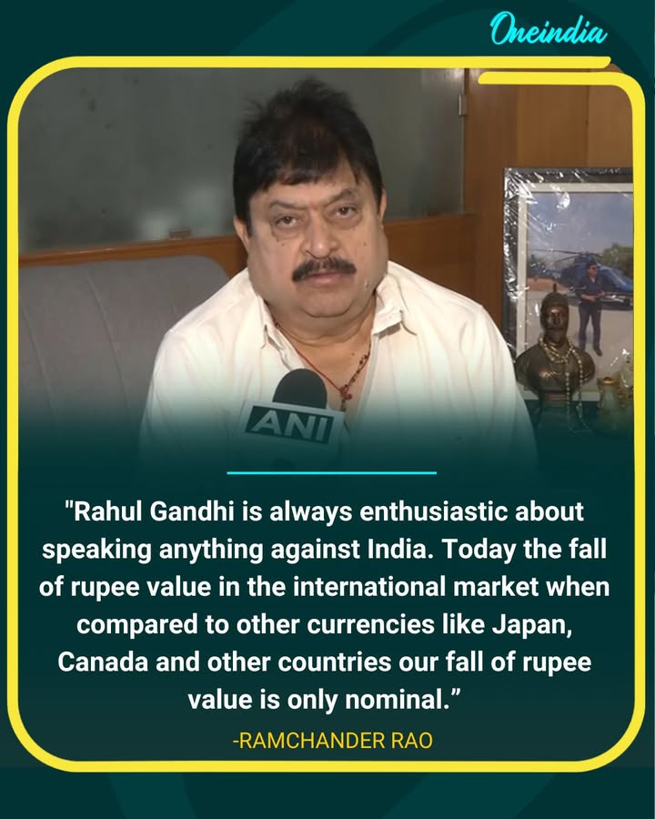 Telangana BJP Spokesperson Hits Out at Rahul Gandhi Over Rupee Concerns