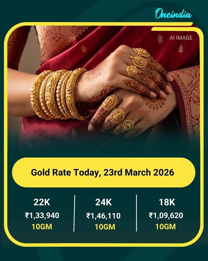 Gold Rate Today, 23rd March 2026