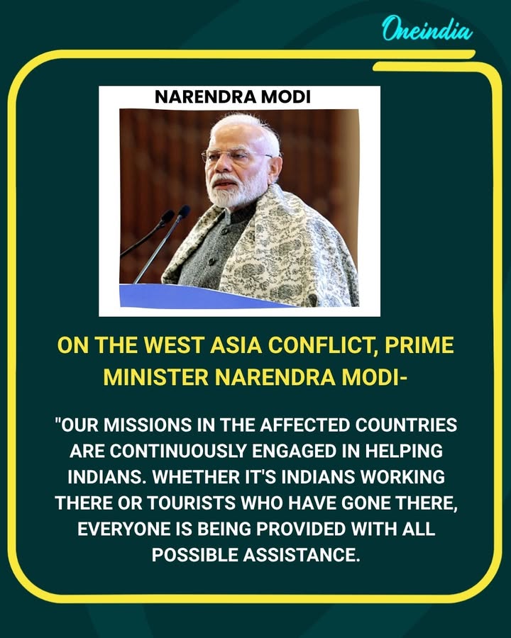 Prime Minister Narendra Modi Assures Safety Of Indians Amid West Asia Conflict