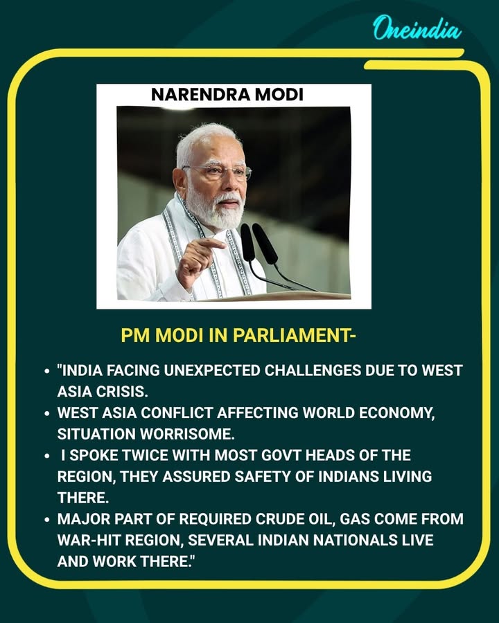 PM Modi: India Faces Challenges As West Asia Conflict Affects Global Economy