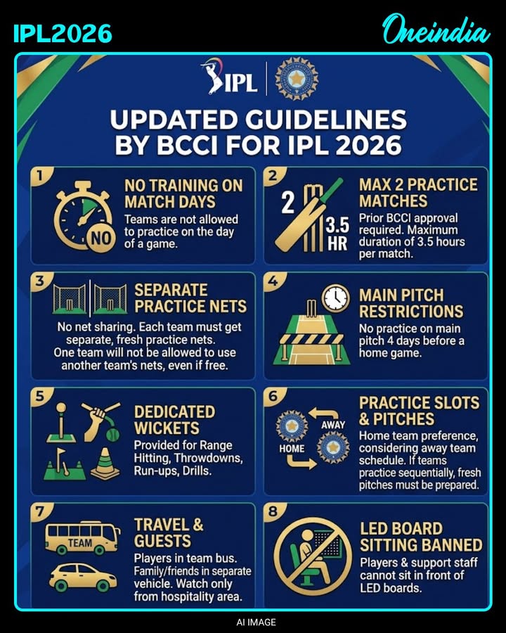 New Regulations Announced For All 10 Teams Before IPL 2026