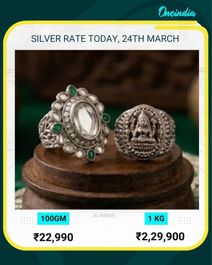 Silver rate today, 24th March