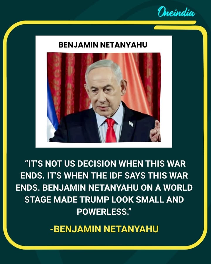 Netanyahu Asserts: “War Ends When IDF Decides,” Overshadows Trump on Global Stage