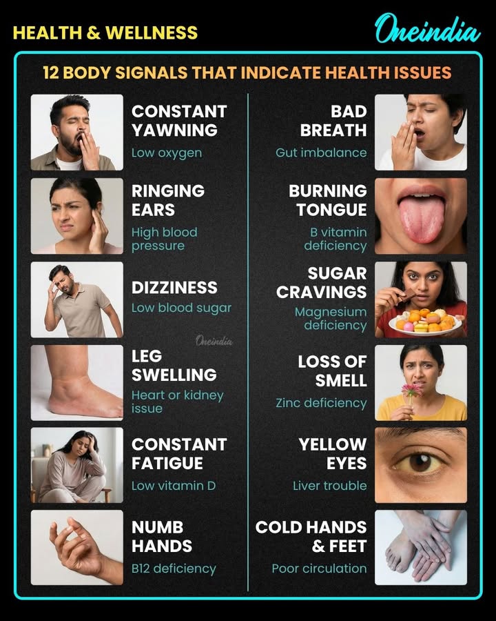 Your body always gives signals before a serious health issue — you just need to notice them.  From constant fatigue and frequent headaches to sudden weight changes and sleep problems, these small signs can indicate bigger underlying conditions.
Ignoring symptoms like chest discomfort, unusual pain, skin changes, or digestive issues can be risky. Early detection is the key to prevention and better health. Listen to your body, don’t ignore the warning signs, and consult a doctor when something feels off.
