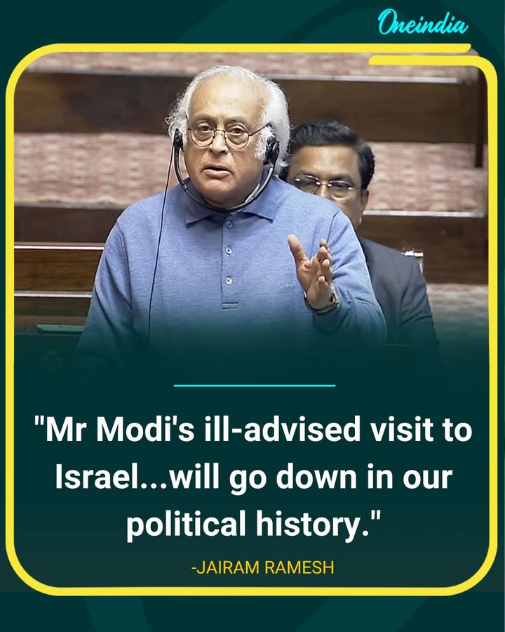 Jairam Ramesh Criticises Narendra Modi Over Israel Visit