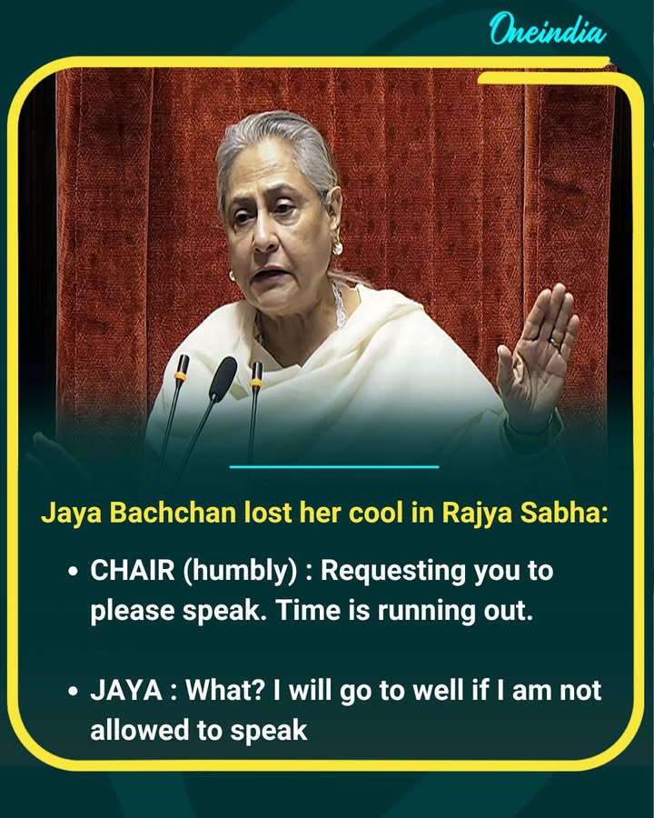 “What? I Will Go to Well!”: Jaya Bachchan Clashes With Chair in Rajya Sabha