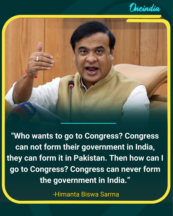 Assam CM Himanta Biswa Sarma Slams Congress: “They Can Only Form Government in Pakistan or Bangladesh”