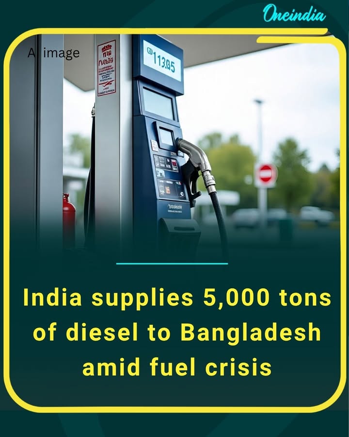 India steps in to power Bangladesh’s needs, supplying 5,000 tons of diesel during a critical fuel shortage—strengthening regional support and energy ties.