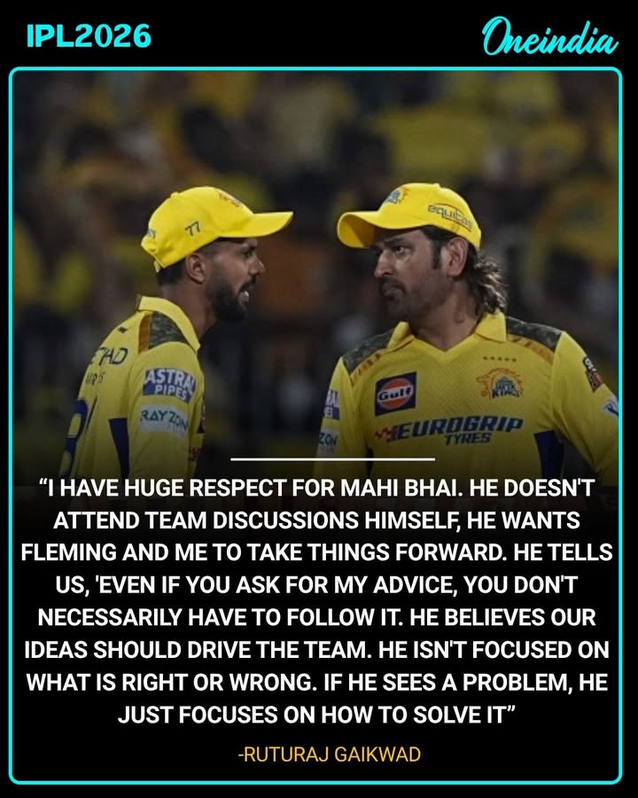 Ruturaj Gaikwad praises leadership style of MS Dhoni