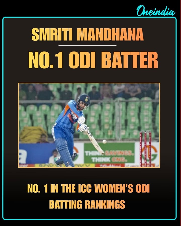 India’s star opener has ascended to the top position in the latest ICC women’s ODI batting rankings following consistent performances in the recent ODI series against Australia.