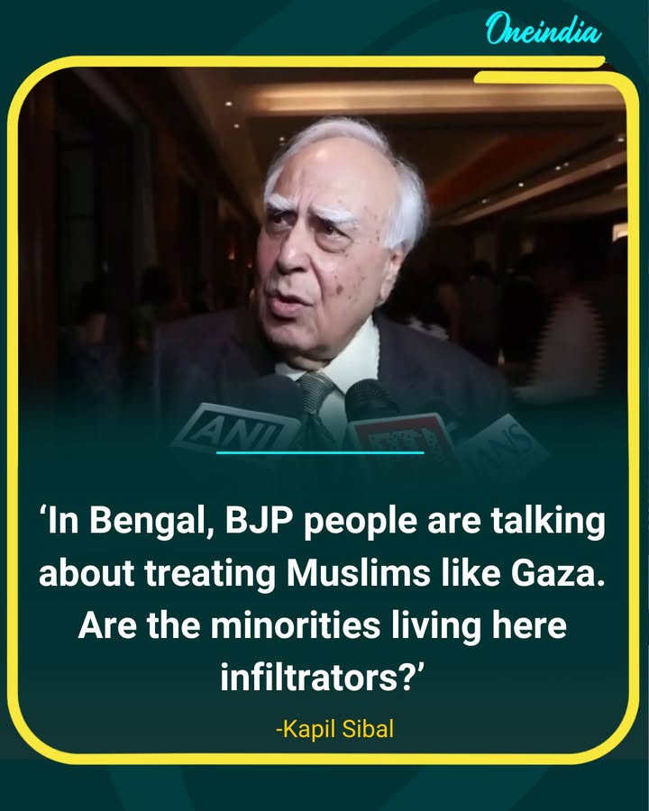 Kapil Sibal Questions BJP Over Remarks Comparing Minorities to Gaza