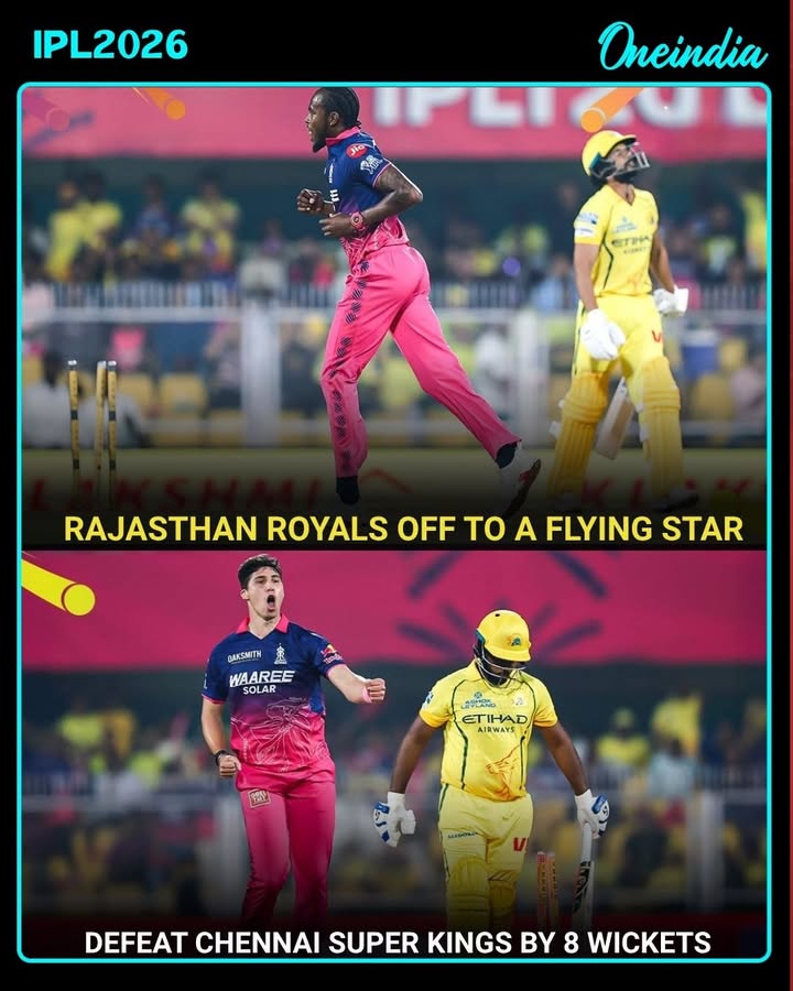 Dominant RR! Rajasthan Royals Beat CSK by 8 Wickets in Season Opener