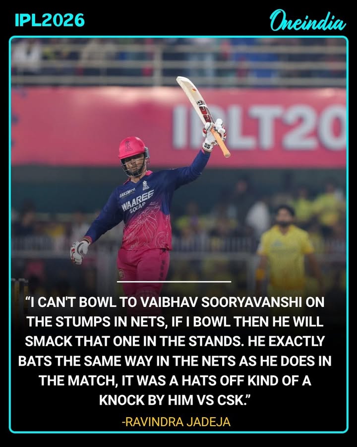 Ravindra Jadeja Praises Vaibhav Sooryavanshi’s Fearless Batting Approach