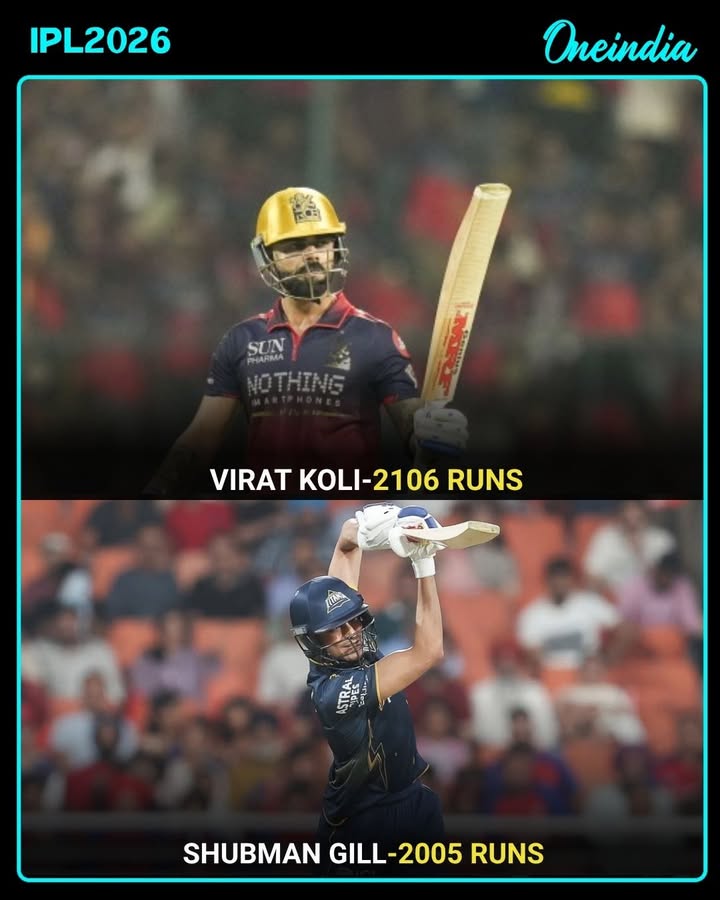Only Two Batters Have Crossed 2000 Runs in IPL Since 2023: Kohli Leads, Gill Follows